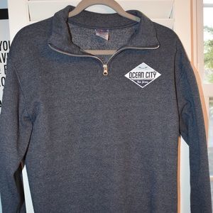 Customized Ocean City NJ quarter zip-up sweater